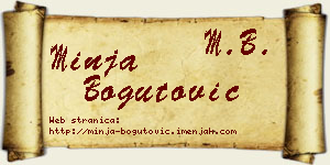 Minja Bogutović vizit kartica